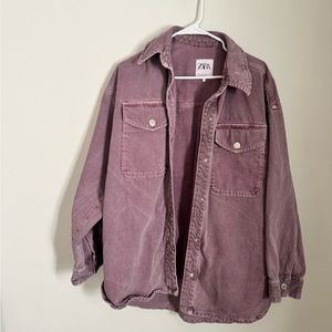 Zara Oversized Jean Jacket | Purple | Never worn